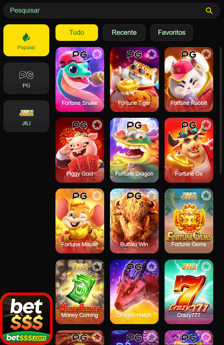 Slots online da betsss.com com jackpots líder